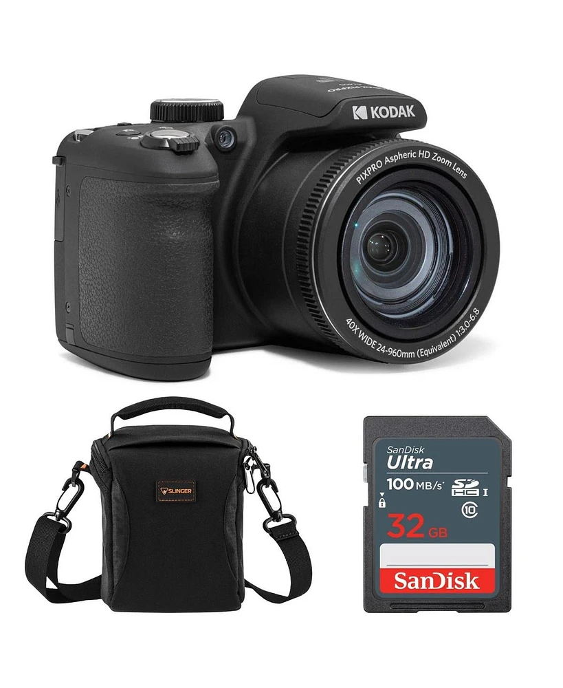 Kodak Kodak Pixpro AZ405-bk 20MP Digital Camera 40X Optical Zoom 24mm Wide Angle Lens Optical Image Stabilization 1080P Full Hd Video 3" Lcd Vlog