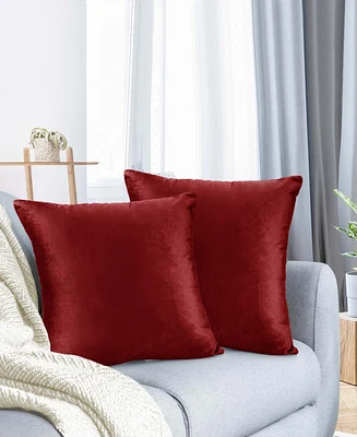Nestl Elegant Velvet Removeable Cover 2-Pack Decorative Pillows