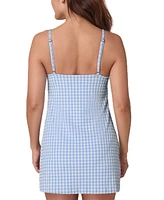 Andie Women's The Amalfi Scoop-Neck Gingham Swim Dress