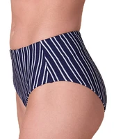Andie Women's High Rise Nautical Stripe Bikini Bottoms