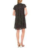 CeCe Women's V-Neck Flutter Sleeve Mini Dress