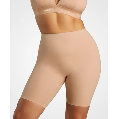 Siella Women's Cotton No-Show Mid-Thigh Short