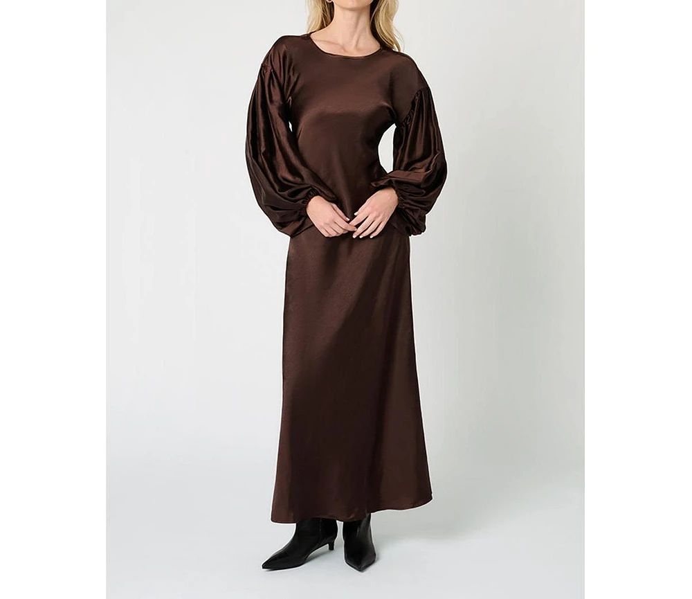 WeWoreWhat Women's Balloon Sleeve Maxi Dress