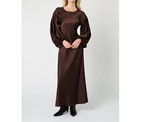 WeWoreWhat Women's Balloon Sleeve Maxi Dress
