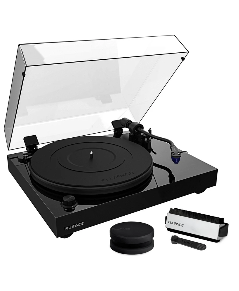 Fluance RT84 Reference High Fidelity Vinyl Turntable Record Player with Ortofon 2M Blue Cartridge, Speed Control Motor, Weight