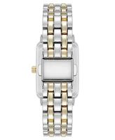 Anne Klein Women's Quartz Rectangular Estate Two-Tone Metal Alloy and Light Blue Dial Watch, 25mm