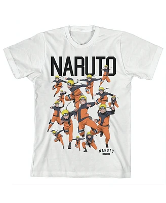 Naruto Boys Squad Art Youth White Graphic Tee-xl