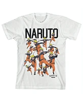 Naruto Boys Squad Art Youth White Graphic Tee-xl