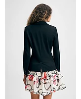 Isaac Mizrahi Women's 3 Button Ponte Blazer