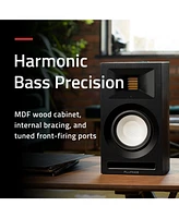 Fluance Ri71 Reference Stereo Powered Bookshelf Speakers with High Performance Amt Tweeters, 5" Drivers, 120W Amplifier for Music, Turntable, Tv, Pc