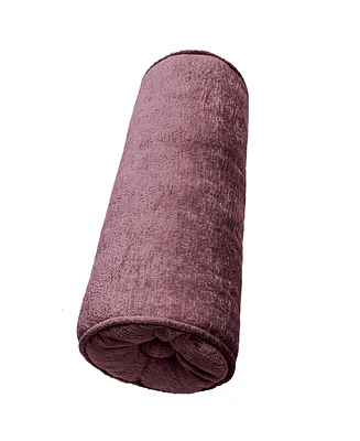 Edie@Home Delmonico Chenille Lumbar Neck Roll Decorative Pillow