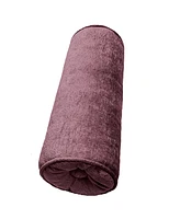 Edie@Home Delmonico Chenille Lumbar Neck Roll Decorative Pillow