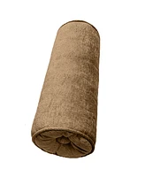 Edie@Home Delmonico Chenille Lumbar Neck Roll Decorative Pillow