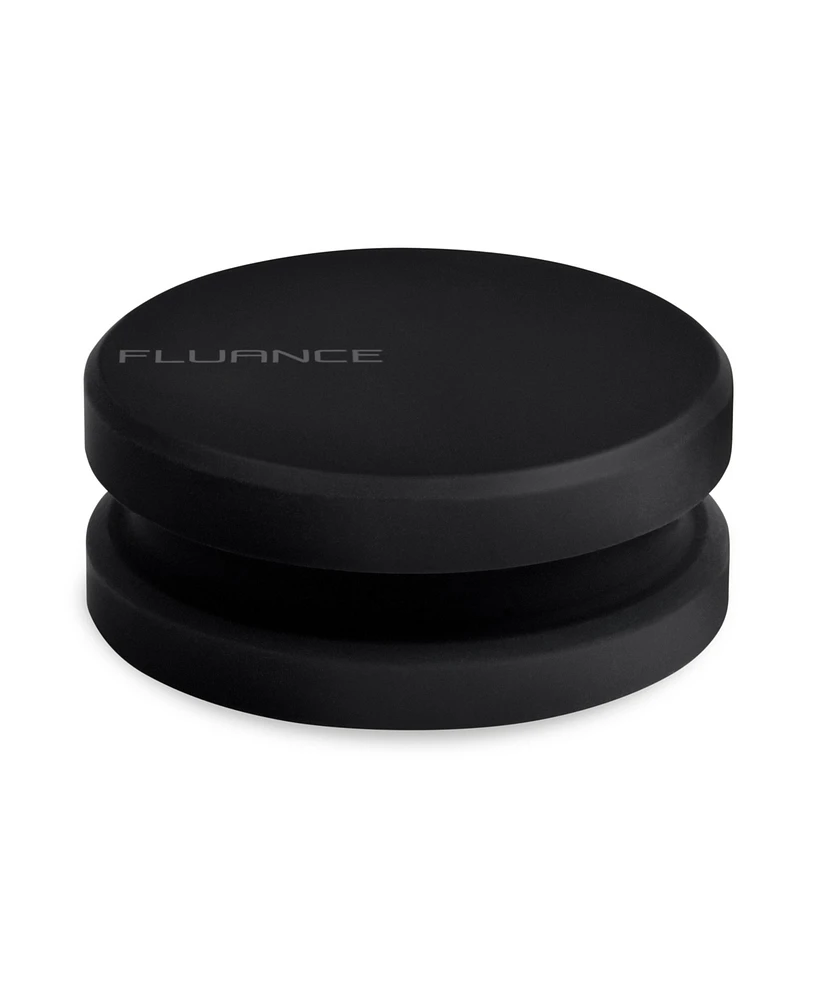 Fluance HiFi Vinyl Record Weight Stabilizer High Mass 760 gram Steel Lp Disc Turntable Accessory with Protective Velvet Pad for Vibration Damping (RW0