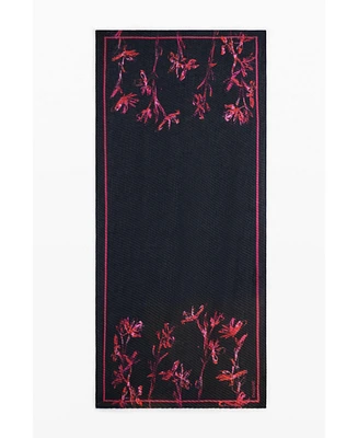 Desigual Women's Vibrant colors orchid scarf