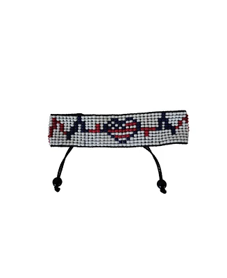 Patriot Heart Beaded Bracelet – Handmade with Purpose