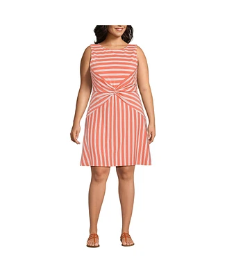 Lands' End Plus SizeCotton Modal Boatneck Twist Dress