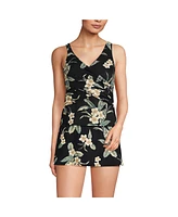 Lands' End Women's D-Cup Slender Suit Wrap Tankini Top