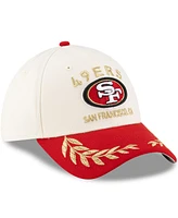 New Era Men's Cream/Scarlet San Francisco 49ers 2025 Nfl Draft 39THIRTY Flex Hat