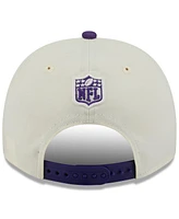 New Era Men's Cream/Purple Minnesota Vikings 2025 Nfl Draft A-Frame 9FIFTY Snapback Hat