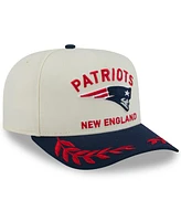 New Era Men's Cream/Navy New England Patriots 2025 Nfl Draft A-Frame 9FIFTY Snapback Hat