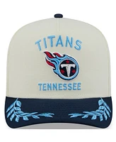 New Era Men's Cream/Navy Tennessee Titans 2025 Nfl Draft A-Frame 9FIFTY Snapback Hat
