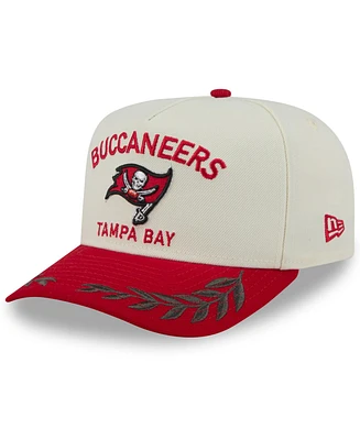 New Era Men's Cream/Red Tampa Bay Buccaneers 2025 Nfl Draft A-Frame 9FIFTY Snapback Hat