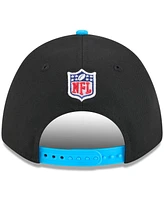 New Era Men's Black/Blue Carolina Panthers 2025 Nfl Draft 9FORTY A-Frame M-Crown Adjustable Hat