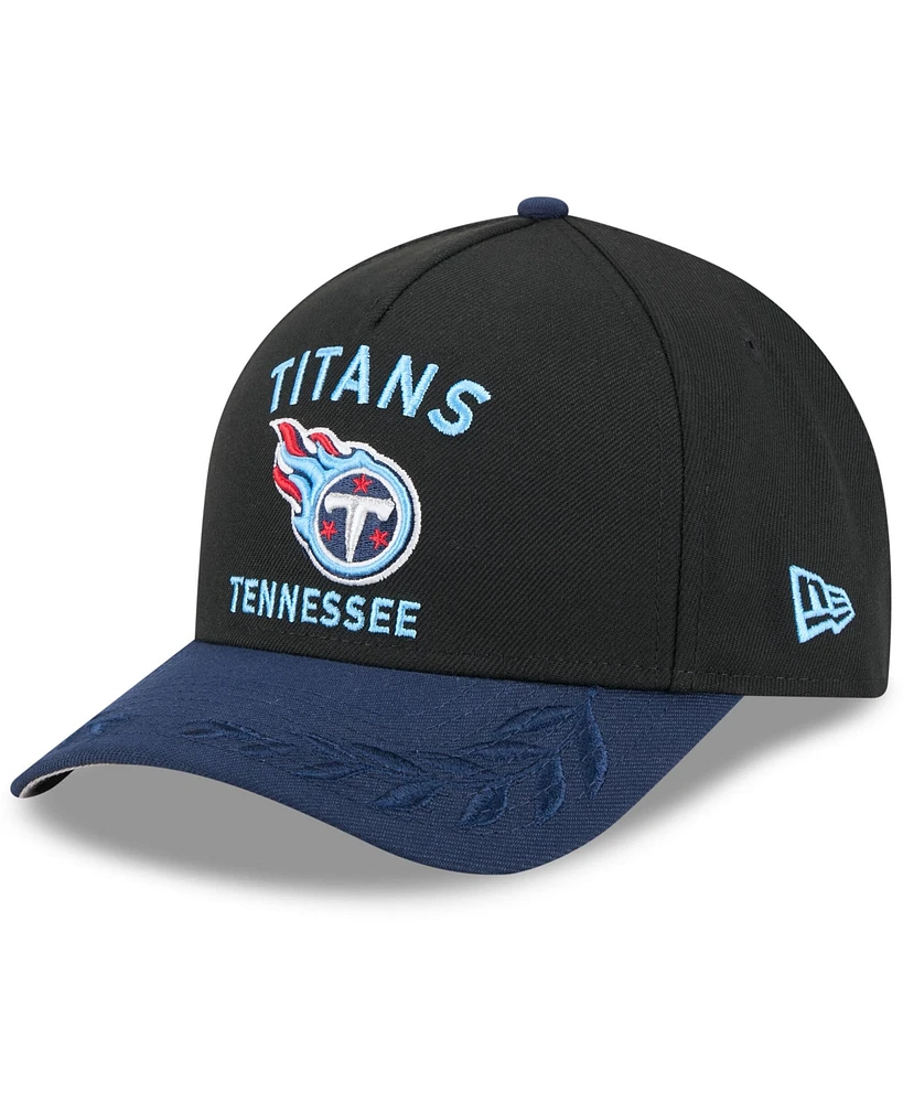 New Era Men's Black/Navy Tennessee Titans 2025 Nfl Draft 9FORTY A-Frame M-Crown Adjustable Hat