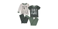 Gerber Baby Boys Snug Fit Cotton Pajama Set, 4-Piece