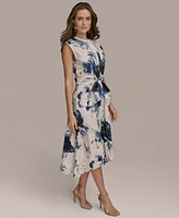Donna Karan New York Women's Printed Tie-Front Dress