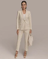 Donna Karan New York Womens Sequin Embellished Linen Jacket Pants