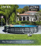 Intex 26ft x 52in Above Ground Pool w/ Inflatable Loungers and Floating Cooler