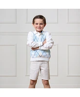 Hope & Henry Boys' Linen Classic Button Down Shirt, Kids