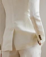 Lauren Ralph Women's Linen-Blend Twill Blazer