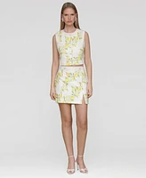 Avec Les Filles Women's Side-Slit Miniskirt