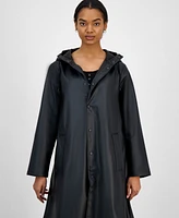 Baxter Wood Women's Longliner Hooded Rain Coat