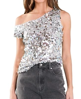 endless rose Women's Multi Sequins Sleeveless Top