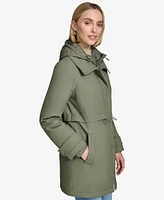Andrew Marc Women's Ryder Rain Shell Zip-Up Parka