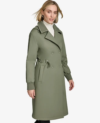 Andrew Marc Women's Finley Rain Shell Hooded Trench