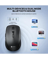 Wireless Bluetooth Mouse 2.4GHz Usb Receiver Rechargeable Silent Mouse