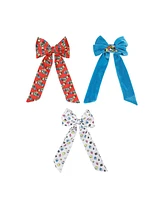 Hello Kitty & Friends Character Rainbow 3-Piece Bow Clips Set