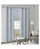 Basketweave Room Darkening Cordless Roman Shade, Single Panel for Bedroom, Thermal Insulated Window Blind Treatment for Living Room
