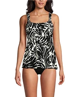 Lands' End Women's D-Cup Adjustable Scoop Neck Flutter Tankini Top