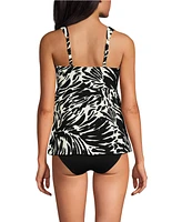 Lands' End Women's D-Cup Adjustable Scoop Neck Flutter Tankini Top