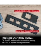 Magnasonic Long Tray Slide Film Holder for 35mm Compatible Film Scanners, Holds 4 Slides to Speed up Processing Time, Easy To Use, Gently Flattens and