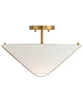 Possini Euro Oracle 16" Wide Warm Brass Ceiling Light - Possini Euro Design