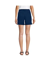 Lands' End Women's Chino High Rise Pleated 7" Shorts