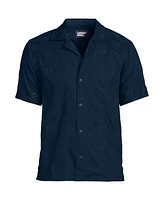Lands' End Men's Textured Camp Collar Shirt