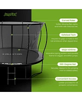 Allstar 12' Trampoline for Kids Outdoor Backyard Play Equipment w/ Net & Ladder